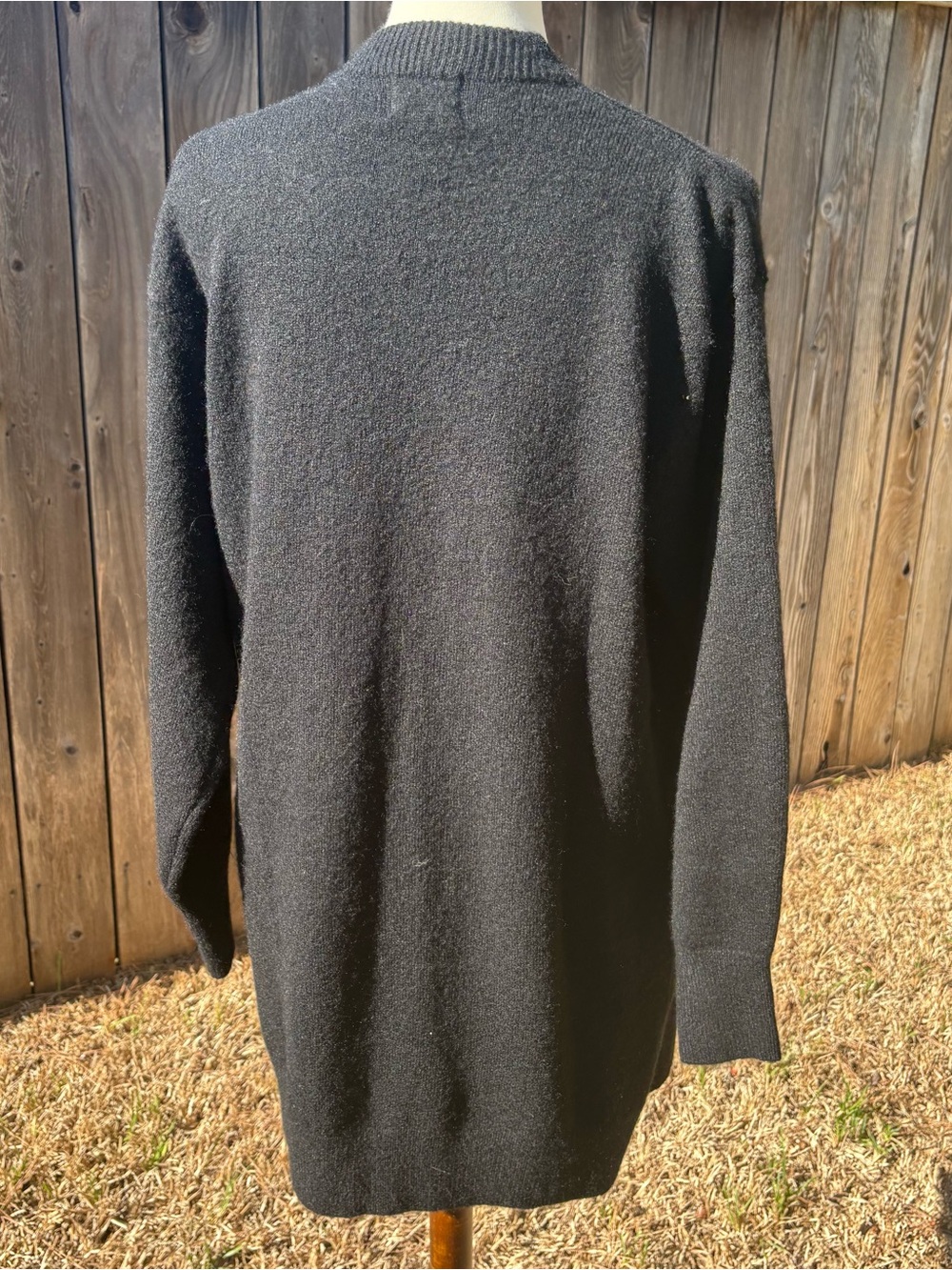 H&M Black Open-Front Women's Long Cardigan - Picture 2 of 3